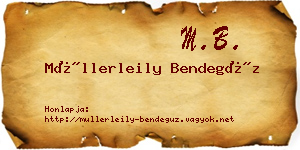 Müllerleily Bendegúz névjegykártya